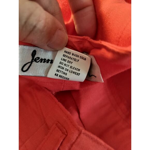 3247) Jennifer Eden Dark Coral Short Sleeve Jacket Short Set J (12 ) S ( 14) - Picture 10 of 10